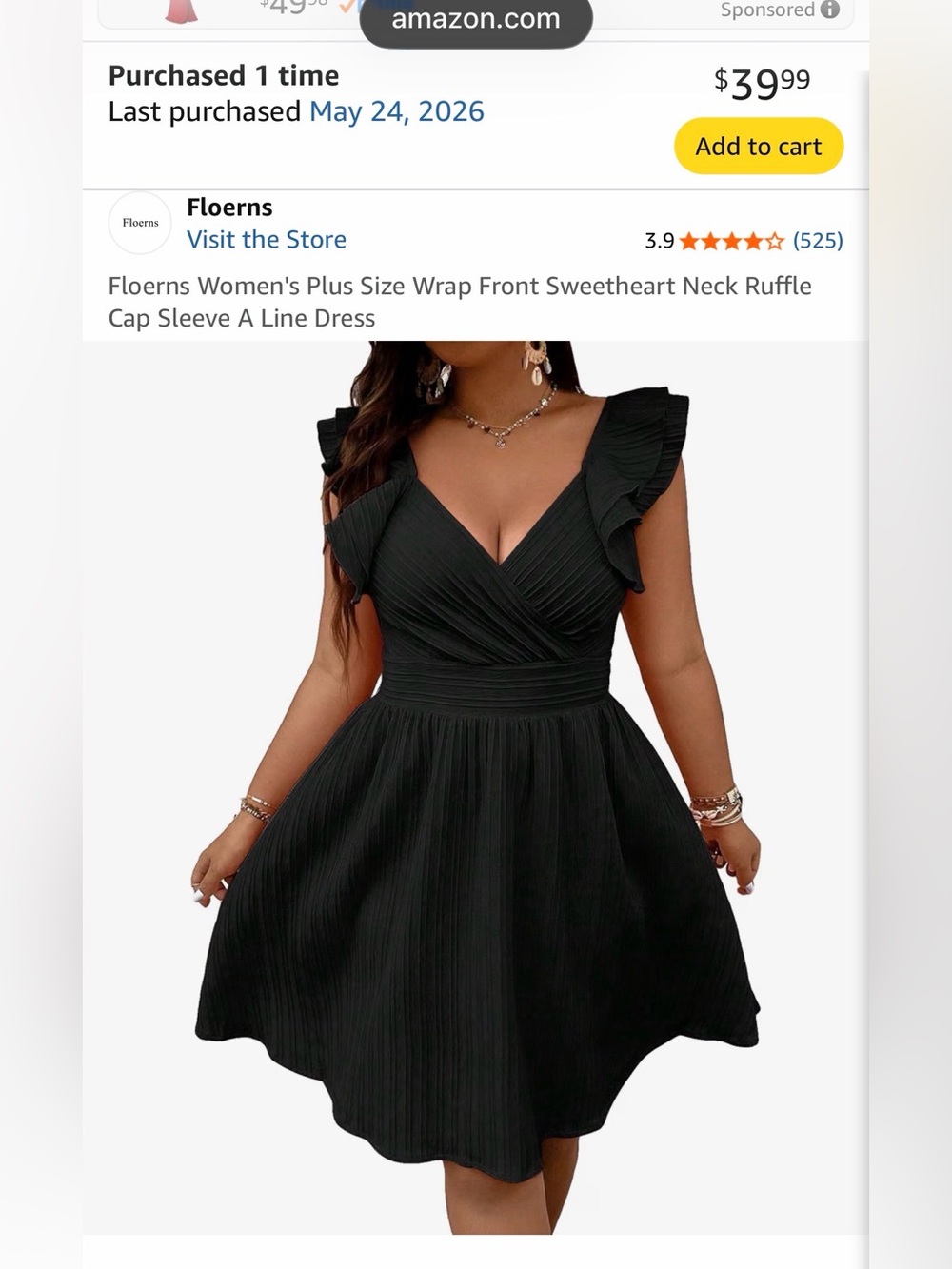 Classic Black V-Neck Fit & Flare Dress